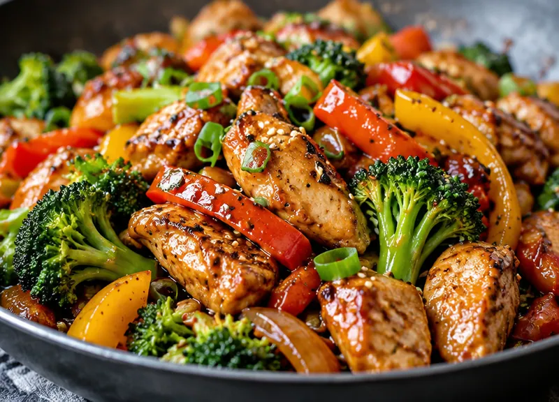 Easy Chicken Stir Fry Recipe, ready to serve
