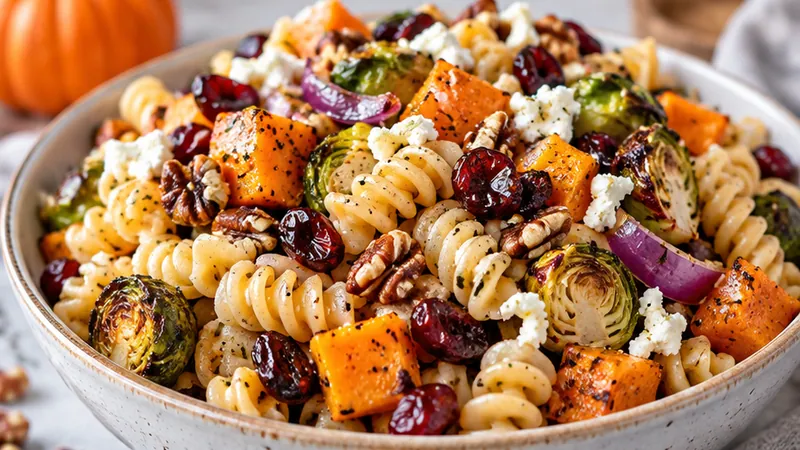 Easy Fall Pasta Salad with Roasted Vegetables
