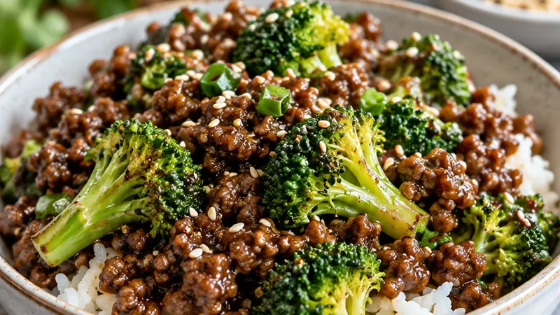 Easy Korean Ground Beef and Broccoli
