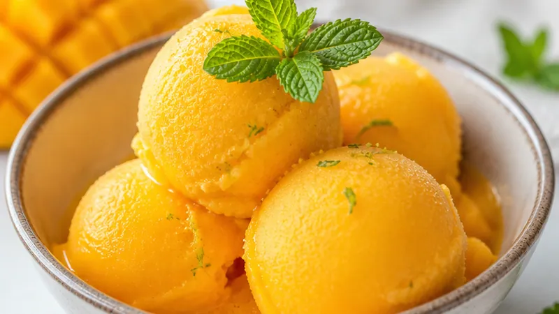 Mango Sorbet (3-Ingredient Recipe)
