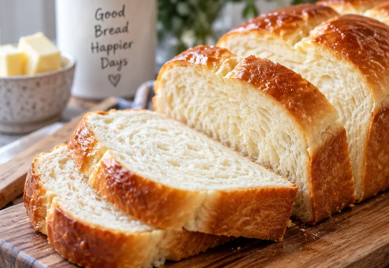 Easy Milk Bread Loaf Recipe, ready to serve