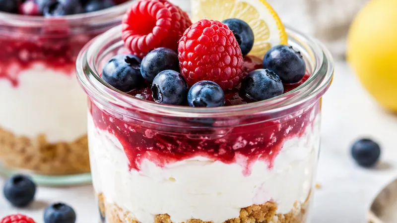 No Bake Greek Yogurt Cheesecake Jars
