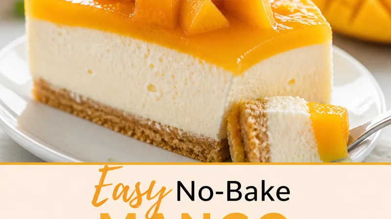 No-Bake Mango Cheesecake