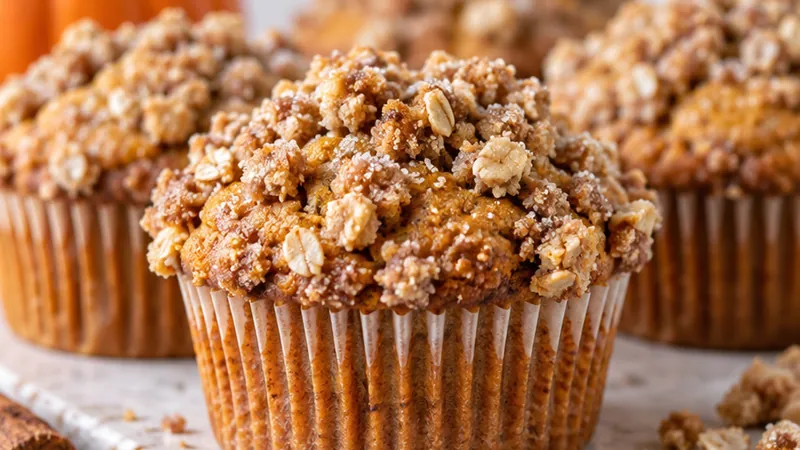 Easy Pumpkin Muffins with Streusel Topping