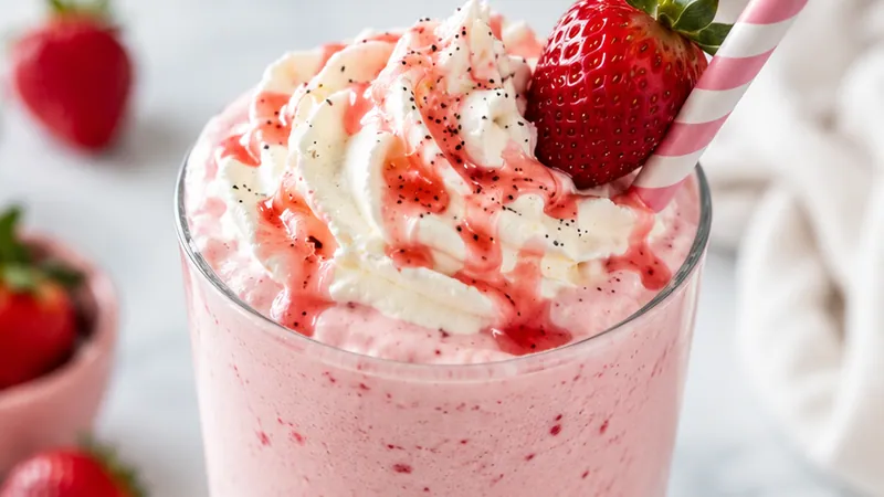 Strawberry Vanilla Bean Milkshake