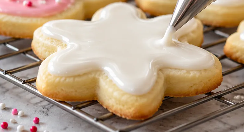 Easy Sugar Cookie Icing That Hardens, ready to serve