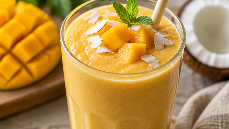 Vegan Mango Coconut Smoothie
