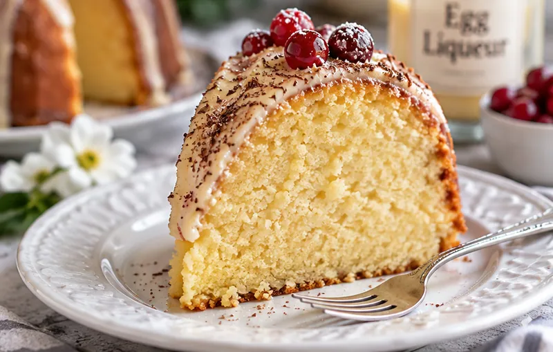 Egg Liqueur Cake Recipe, ready to serve