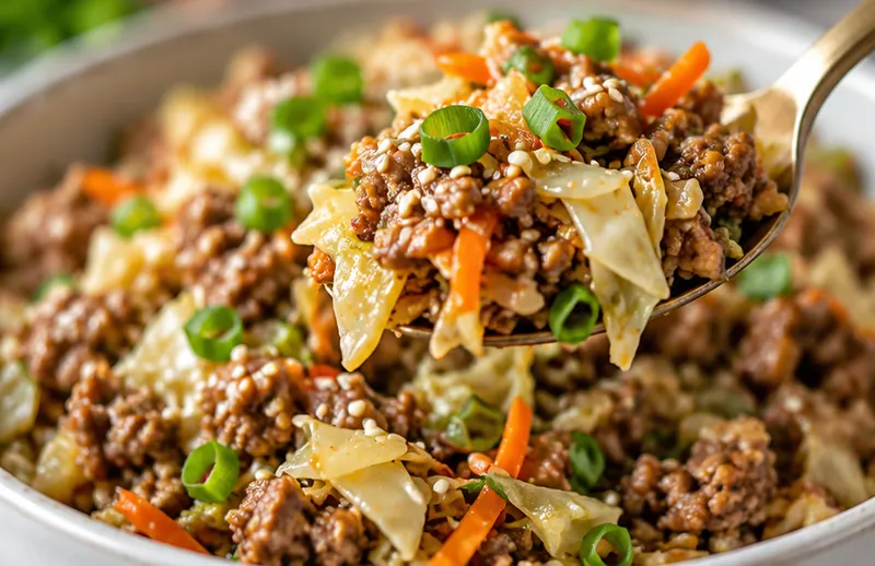Egg Roll in a Bowl Recipe, ready to serve
