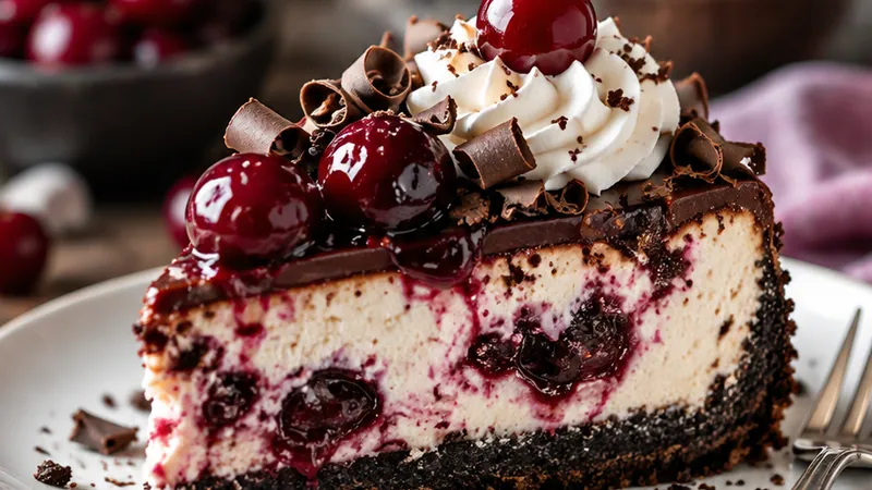 Enchanted Black Forest Cheesecake