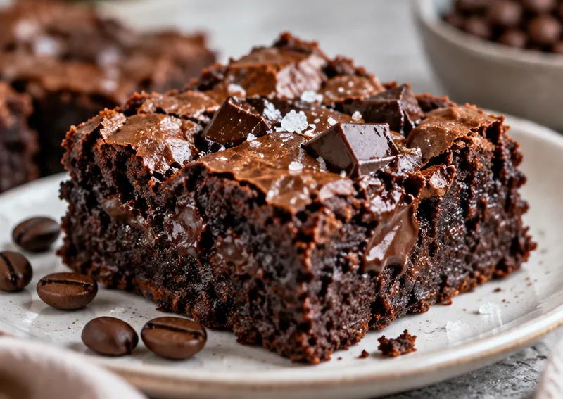 Espresso Brownies, ready to serve