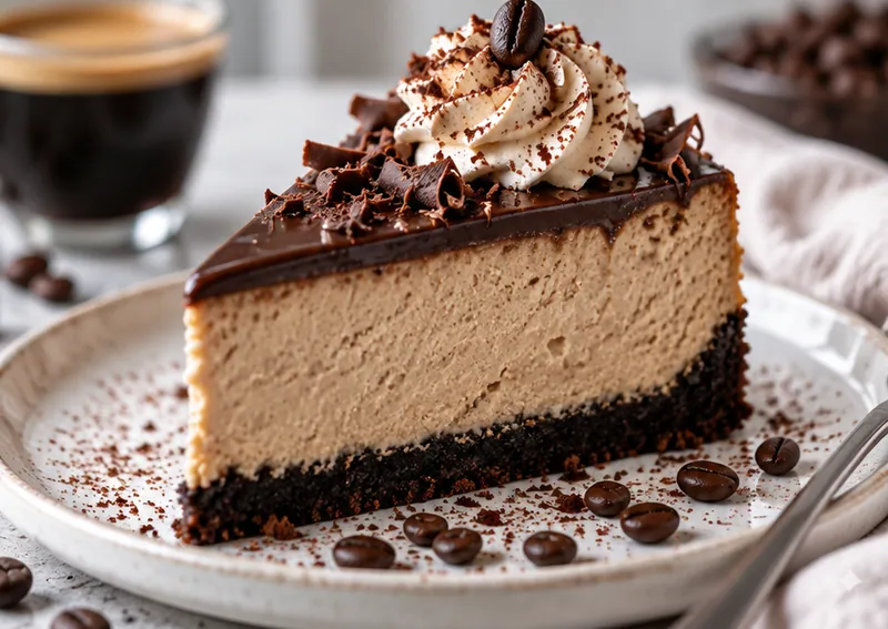 Espresso Coffee Cheesecake Recipe, ready to serve