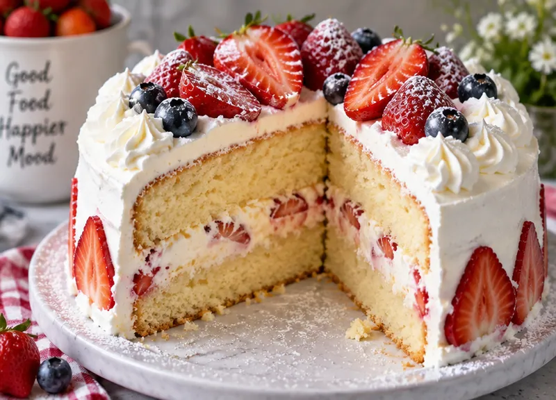 Fluffy Cake Recipe, ready to serve