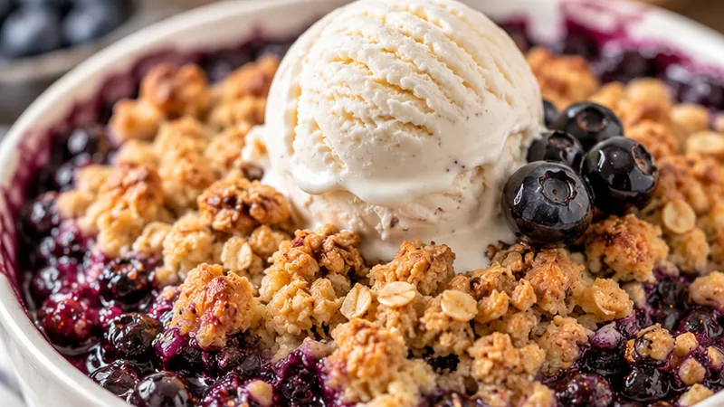 Fresh Blueberry Crisp with Buttery Crumble