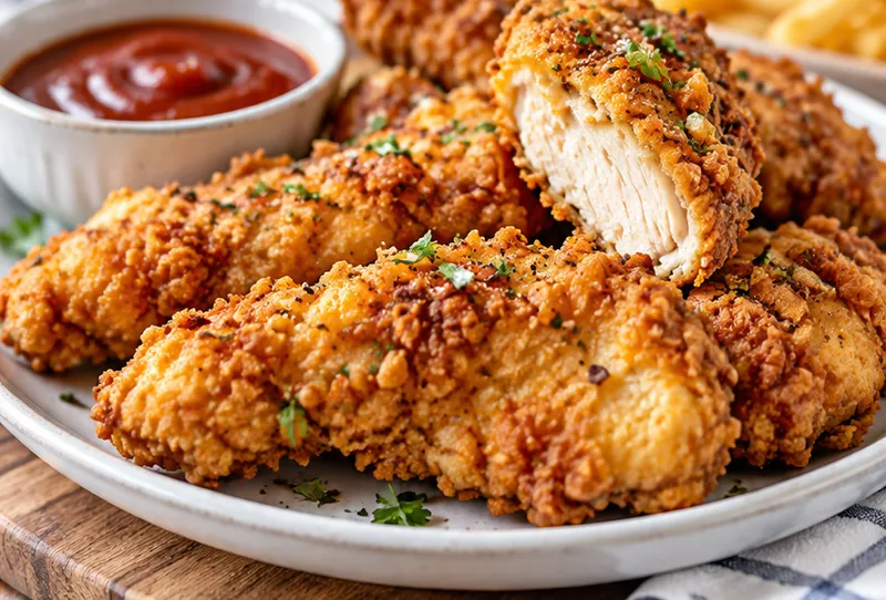 Fried Chicken Tenders Recipe, ready to serve