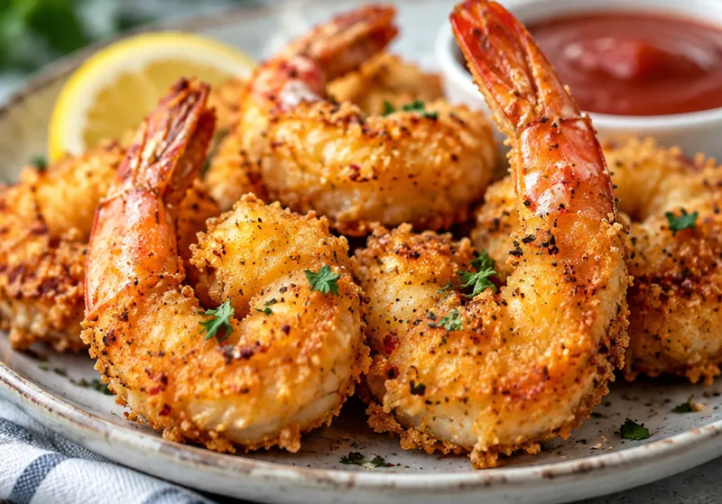 Fried Shrimp Recipe, ready to serve
