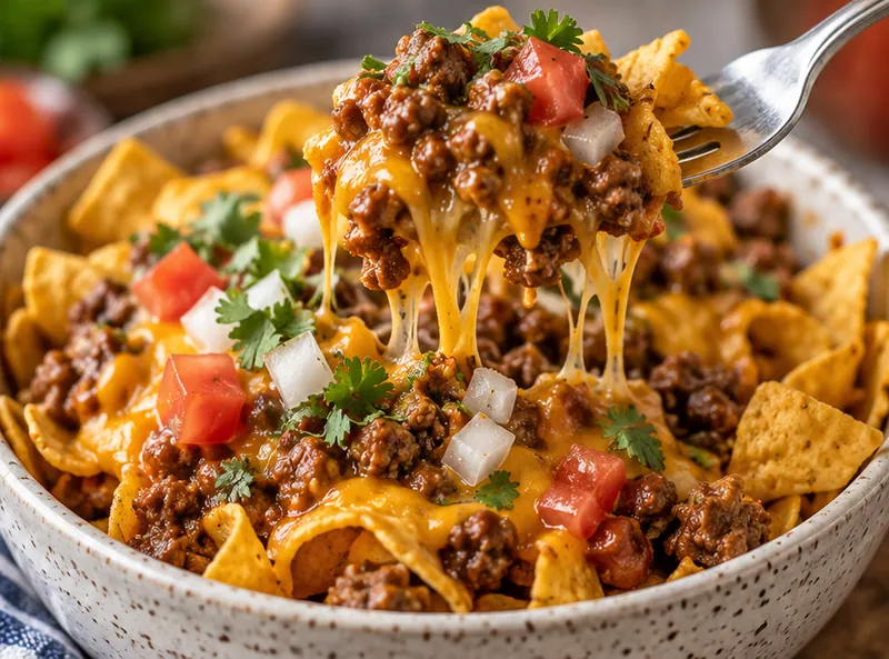 Frito Pie Recipe, ready to serve