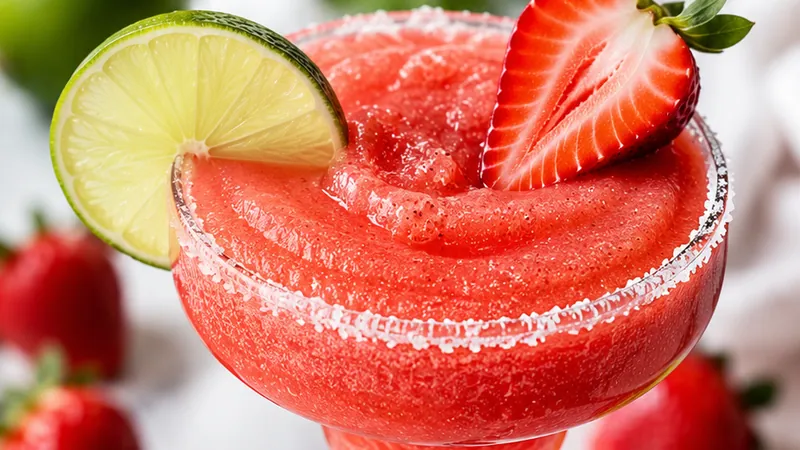 Frozen Strawberry Margarita Mocktail