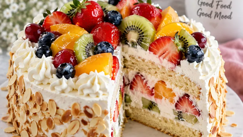 Fruit Cream Fresh Cake Recipe