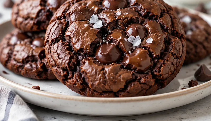 Fudgy Brownie Cookies, ready to serve