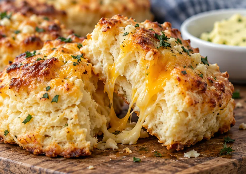 Garlic Cheddar Biscuits Recipe, ready to serve