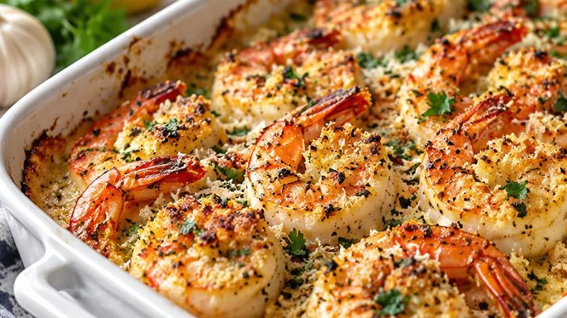 Garlic Parmesan Baked Shrimp Recipe
