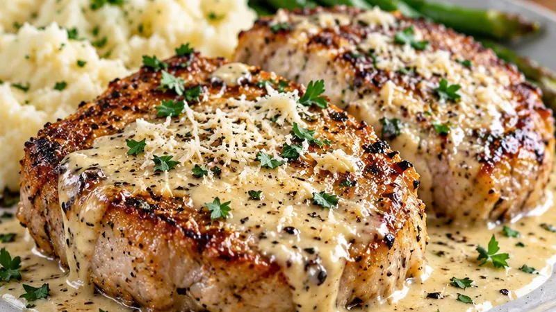 Garlic Parmesan Pork Chops Recipe