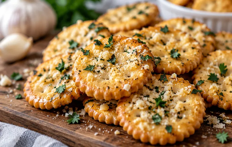 Garlic Ritz Snacks Recipe, ready to serve
