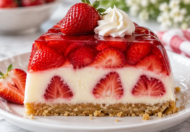 Classic Creamy Gelatin Dessert, ready to serve
