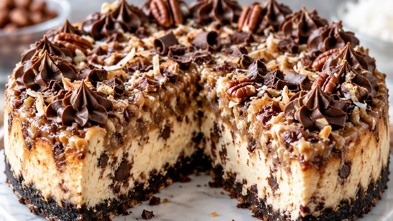 German Chocolate Cheesecake