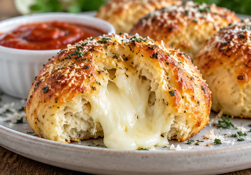 Gooey Mozzarella Biscuit Bombs Recipe, ready to serve