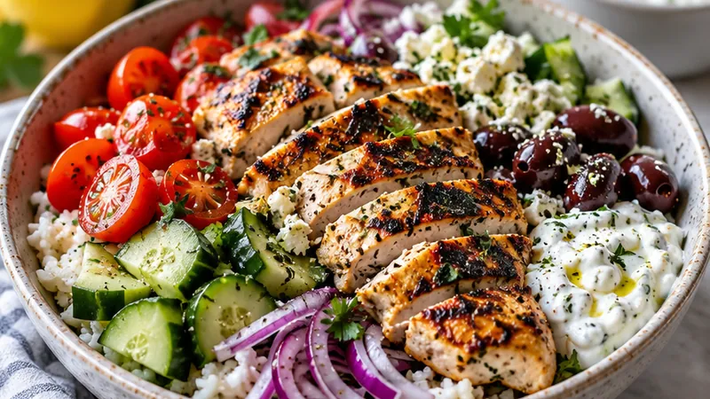 Greek Chicken Bowls Recipe