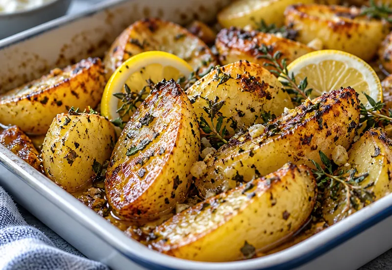 Greek Potatoes Recipe, ready to serve