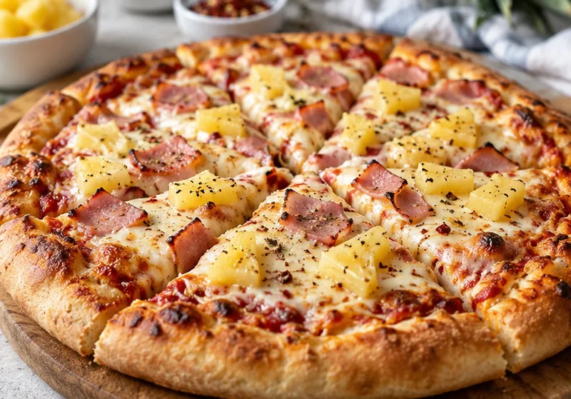 Hawaiian Pizza Recipe, ready to serve