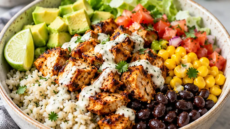 Healthy Chicken Burrito Bowls