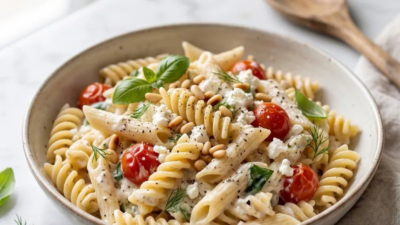 Healthy Creamy Pasta with Greek Yogurt Sauce