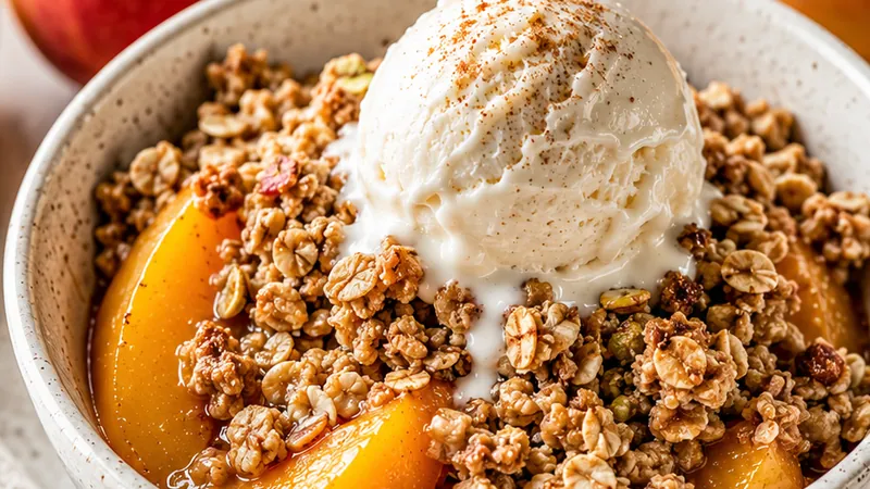Healthy Peach Crisp (Low Sugar)