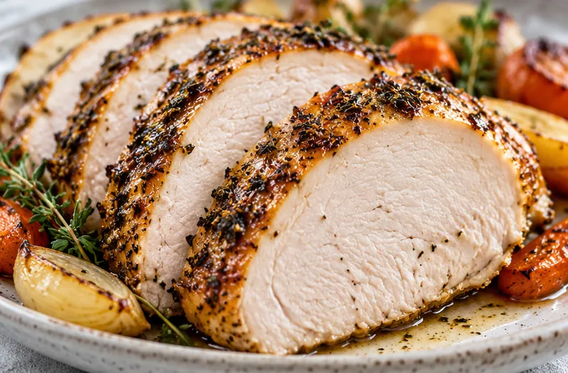Herb Roasted Turkey Breast, ready to serve