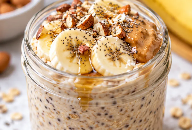 High Protein Overnight Oats, ready to serve