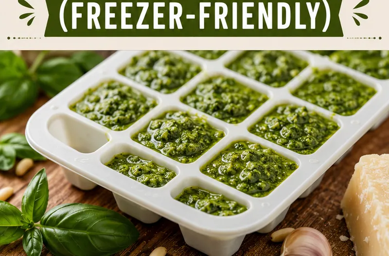 Homemade Basil Pesto (Freezer-Friendly), ready to serve