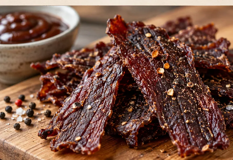 Homemade Beef Jerky Recipe, ready to serve