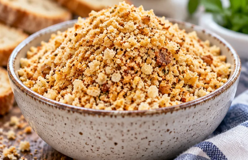 Homemade Breadcrumbs Recipe, ready to serve