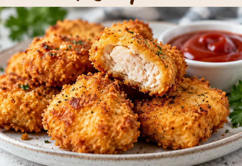 Homemade Chicken Nuggets Recipe, ready to serve