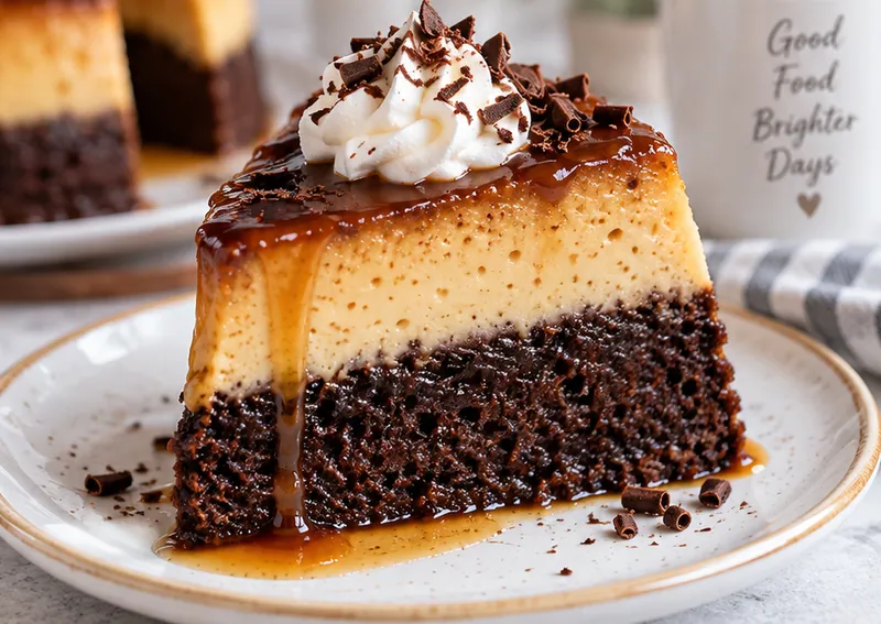 Homemade Chocoflan Recipe, ready to serve