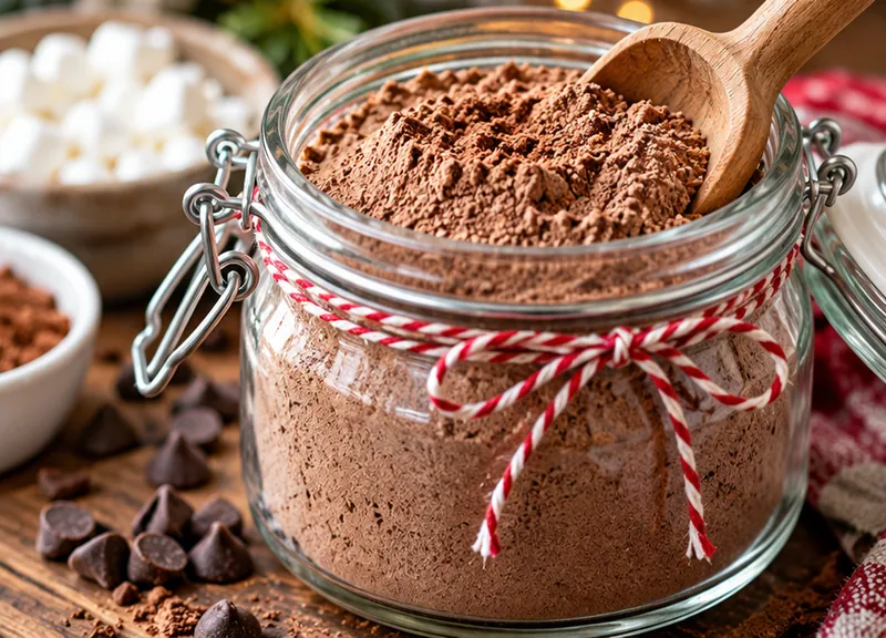 Homemade Hot Chocolate Mix, ready to serve