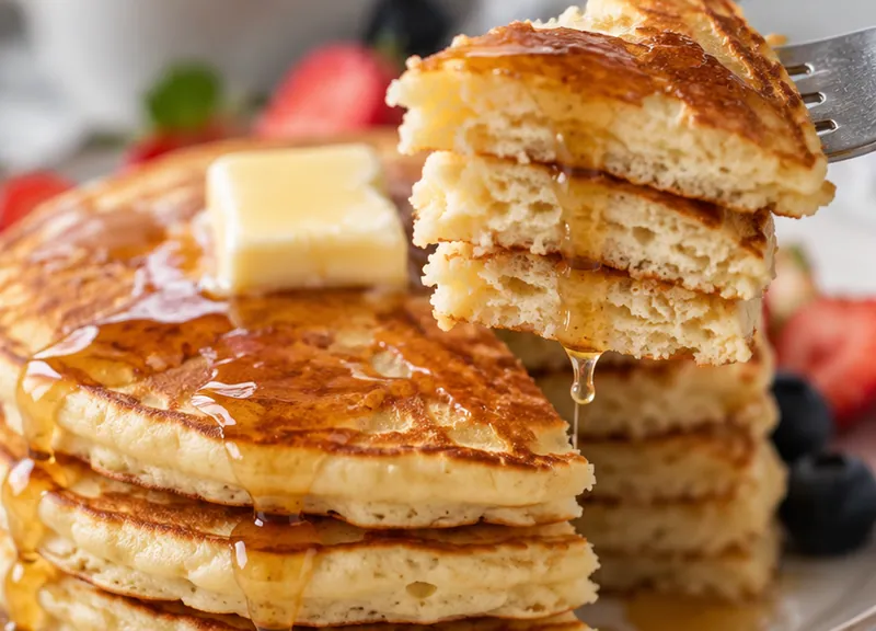 Homemade Pancakes Recipe, ready to serve