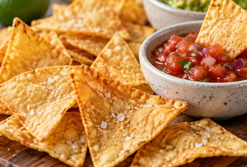Homemade Tortilla Chips Recipe, ready to serve