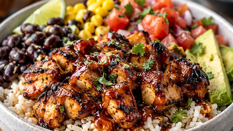Honey Chipotle Chicken Rice Bowls
