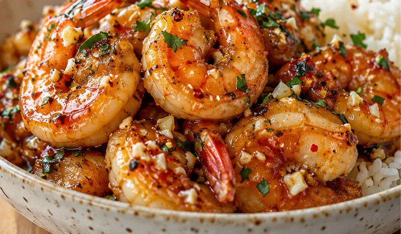 Honey Garlic Shrimp Recipe, ready to serve