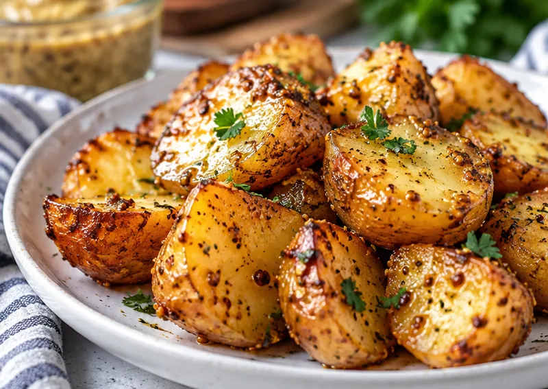 Honey Mustard Potatoes, ready to serve